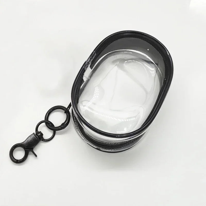Portable Mini Clear Zipper Storage Bag Keychain Box Organizer For Earphones Chargers Gift Bag Transparent Organizer Bag