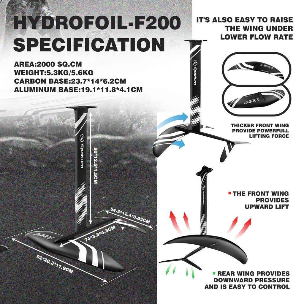 Spatium 2025 New Design Surfboard Inflatable Wing Foil Board Hydrofoil for Water Sport