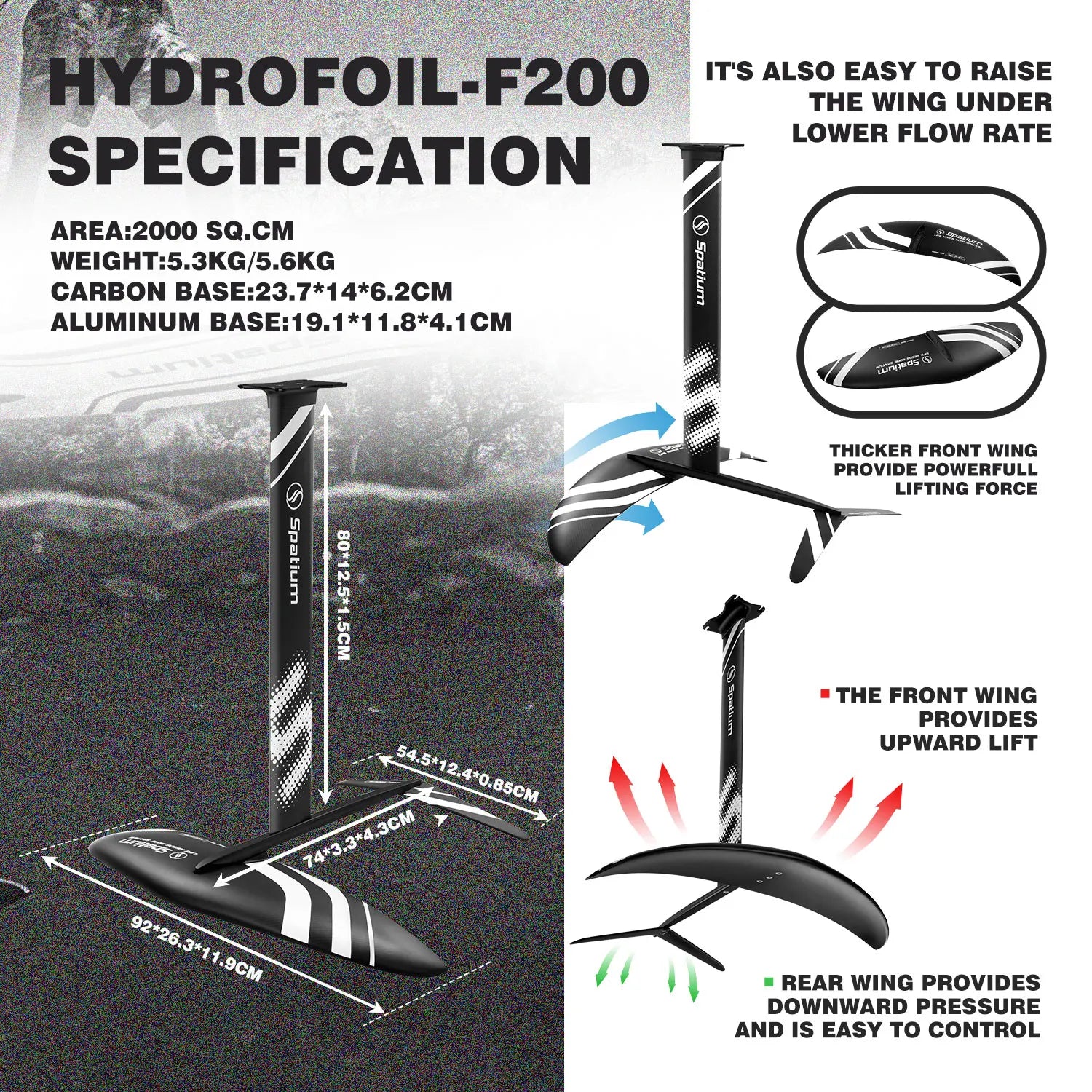 Spatium 2025 New Design Surfboard Inflatable Wing Foil Board Hydrofoil for Water Sport