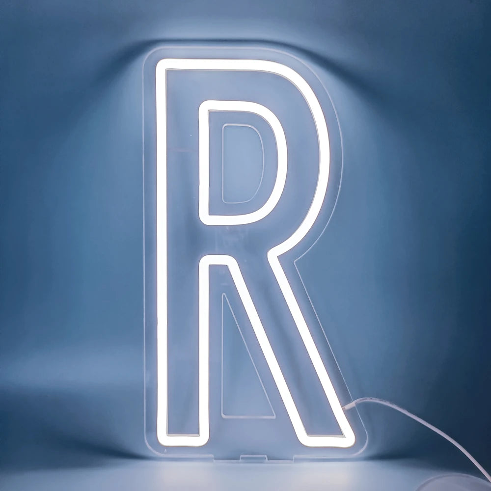 45cm High Stand-Up Neon Letter Sign USB Plug-In Night Light Sweet Alphabet for Wedding Birthday Home Bar Festival Decor