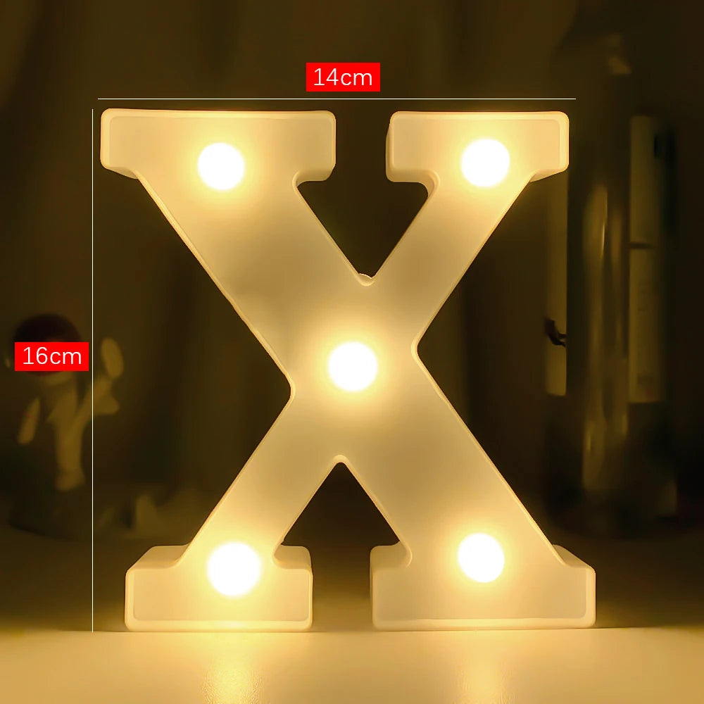 Creative Luminous Digital Number Letter Light AAA Battery Powered Lamp Night Light for Christmas Wedding Birthday Party Decor