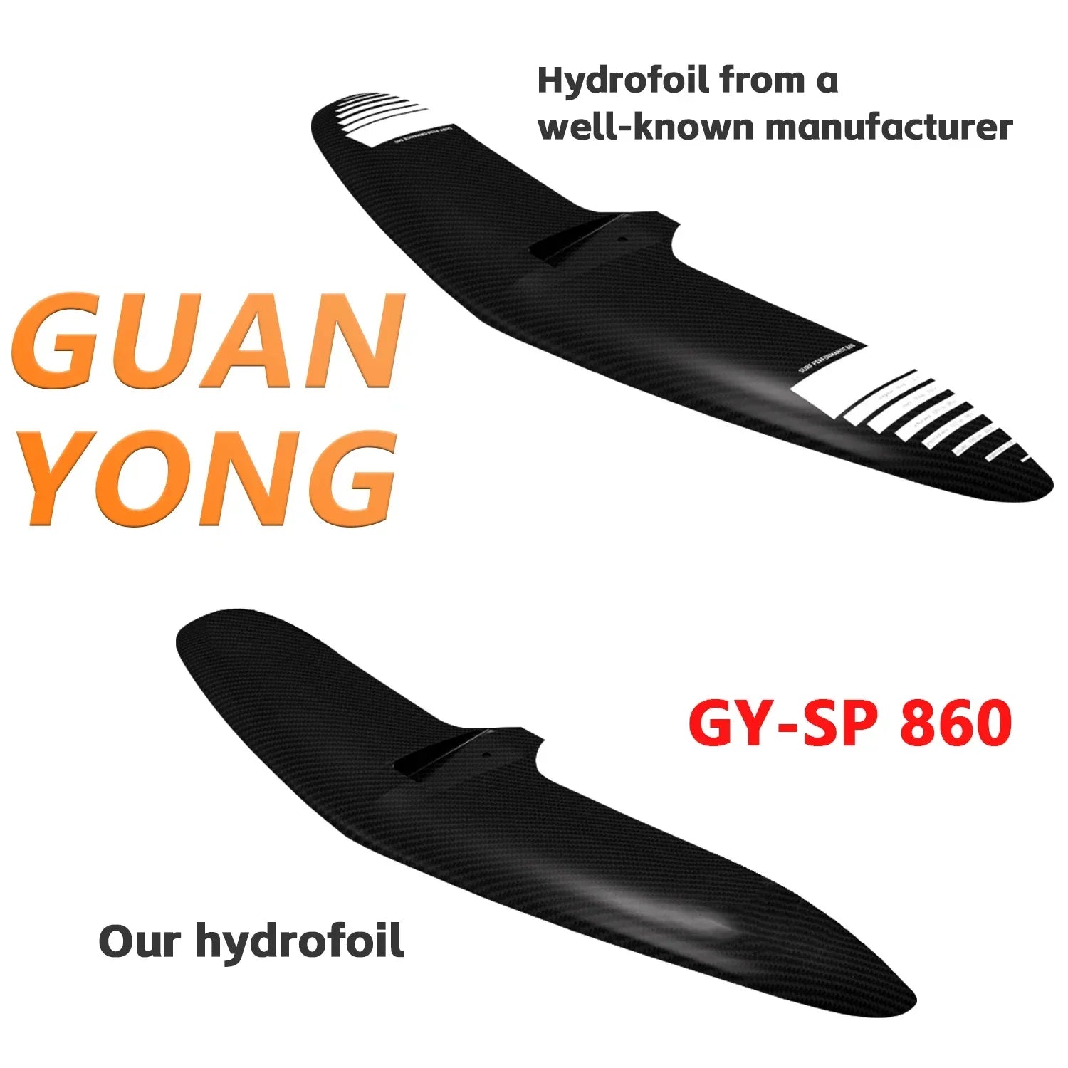 Water sport  GY-SP 860 1212sqcm small Blade Carbon Fiber  wing foil 90cm Mast Efoil Water Use Surfboard Hydrofoil Surfing