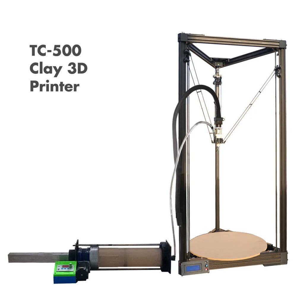 TC500 2L clay ceramic delta 3D printer  KIT DIY with a inner diameter of 85mm barrel piston pusher