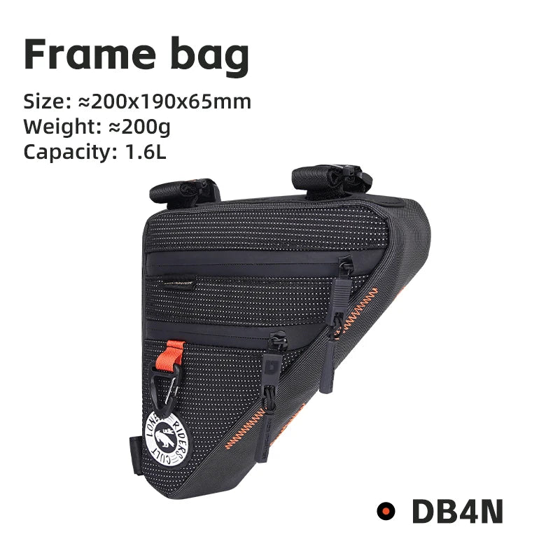 Ulac Triangle Cycling Bag Bicycle Front Saddle Tube Bag Bike Frame Pouch Bag Holder Outdoor MTB Mountain Bag Waterproof Fabric
