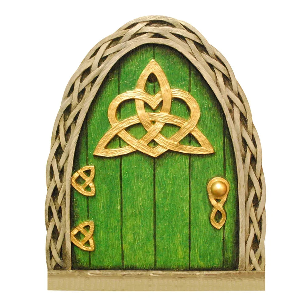Elf Fairy Door Miniature Garden Tree Doors Miniature Yard Art Wooden Sculptures Mini Home Garden Doors Christmas Decoration