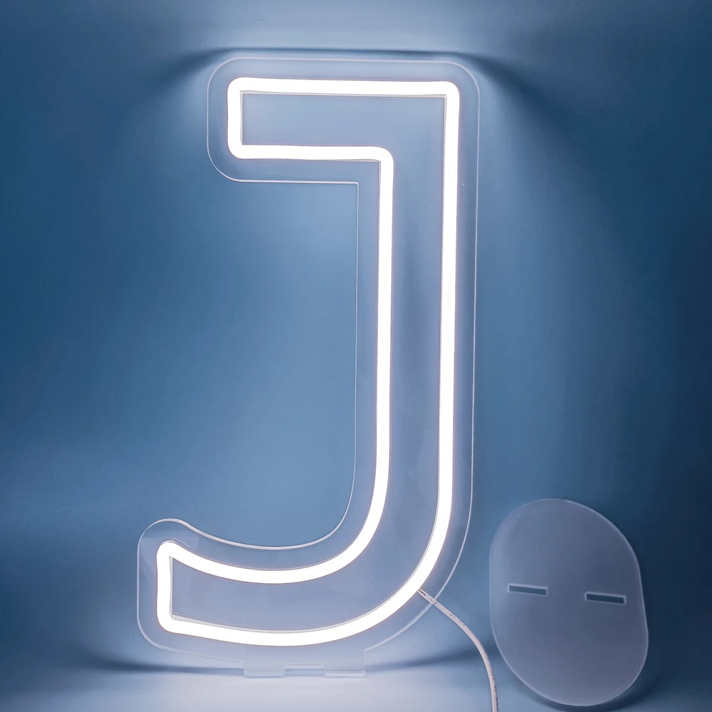 45cm High Stand-Up Neon Letter Sign USB Plug-In Night Light Sweet Alphabet for Wedding Birthday Home Bar Festival Decor