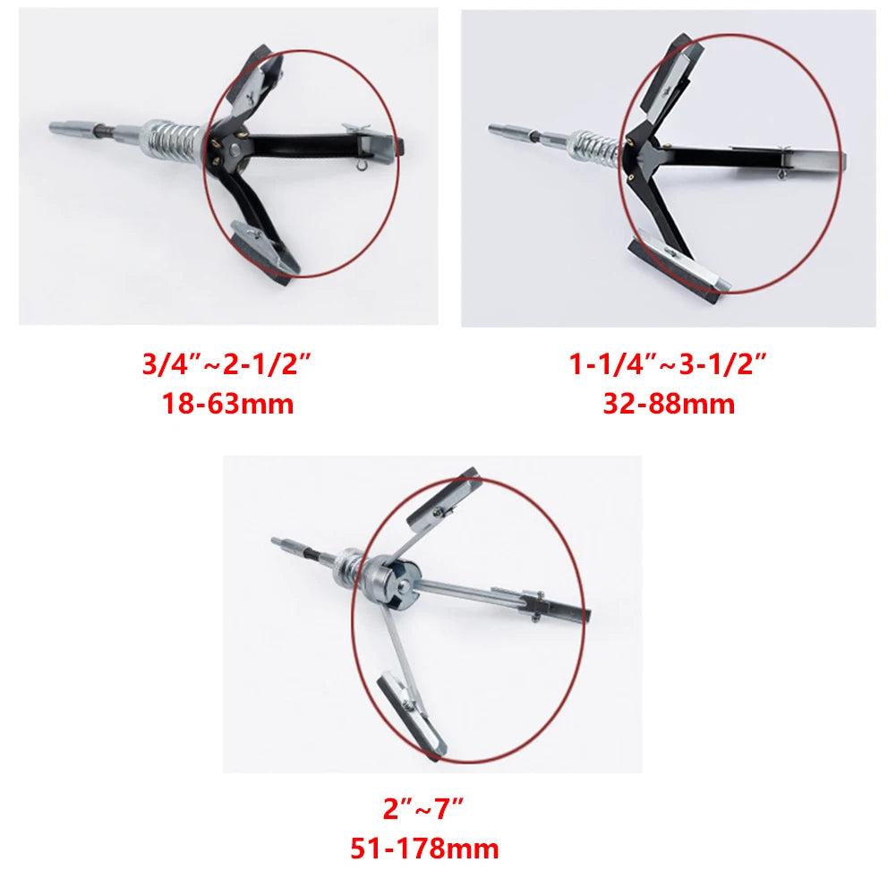 Three-jaw Cylinder Sander Inner Diameter Grinder Steel Car Engine Brake Cylinder Bore Hone Tool Flexible Shaft Honing 19-64mm