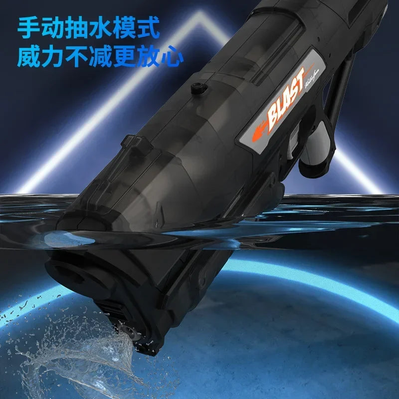 Super High Power Water Gun Toys No Battery Manually Pull-Out Pistol Spray Blaster Outdoor Game Water Play Toy for Boys Adults