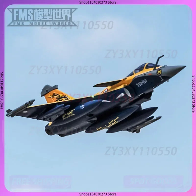 FMS 80mm French Rafale Fighter RC Plane 1/10 Scale Brushless Motor Remote Control Fixed Wing Model PNP/Semi-Assembled