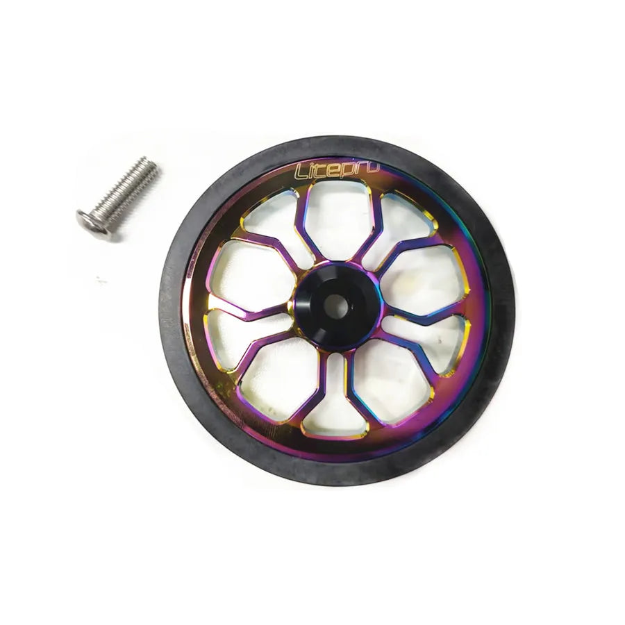 Liteproelite Bike Easy Wheel Large 82mm Spider Shape Easy Wheels Enlarged Modified Bearing Rolling Wheel For Brompton Bicycle