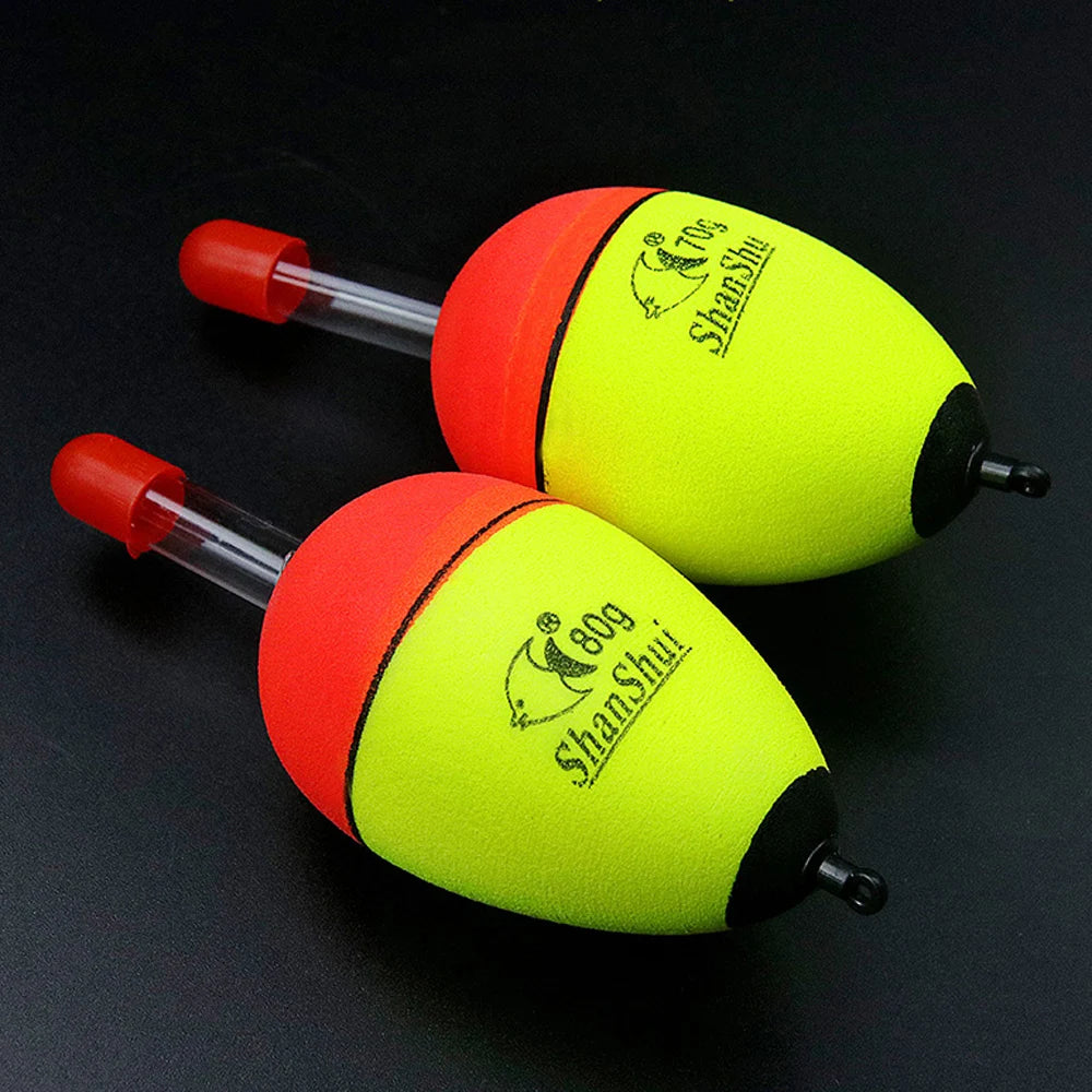 5Pcs EVA Luminous Fishing Night Floats Light Stick Foam Plastic Bobber for Sea Rock Fishing Striking Float Accessories 10-100g