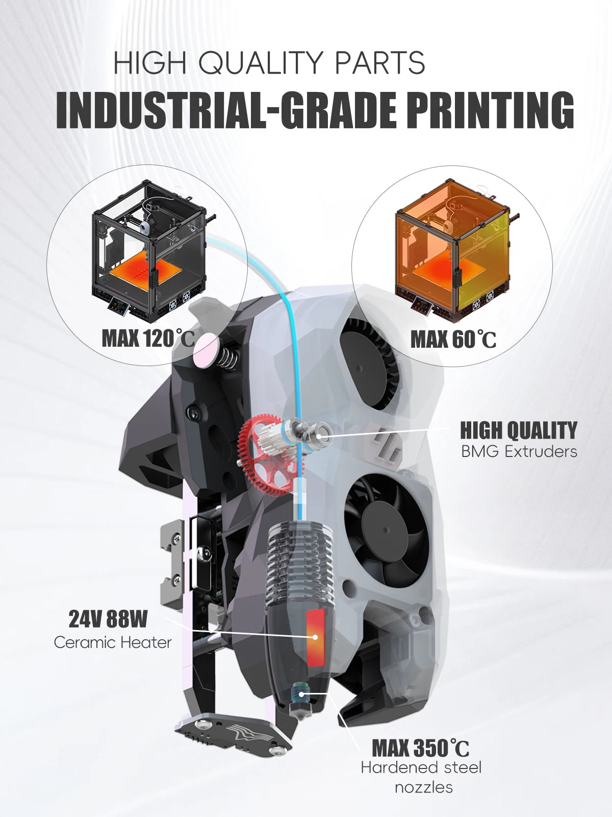 SIBOOR Voron Trident [June] 3D Printer 4AWD with CNC Metal Structure CoreXY DIY High Speed ​​3D Printer Kits AWD Components Full