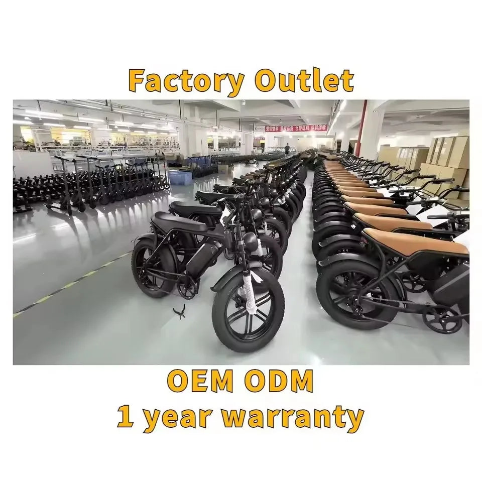 Factory Directly Supply E Bikes Ecoride V8 Ready to Ship Fatbike Fat Bike Electric Bike K7 Ebike Eu Br Warehouse
