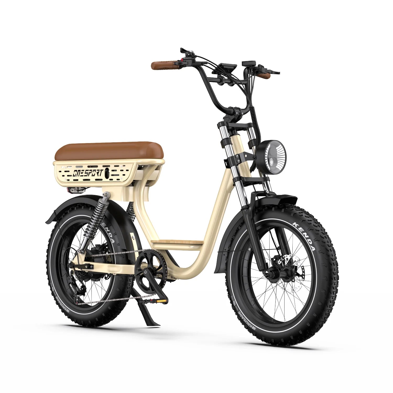 ONESPORT W77 Electric Bicycle 500W 48V 18Ah Lithium Battery E-Bike for Adults 20*4 Wide Tires Urban Commuting Electric Vehicle
