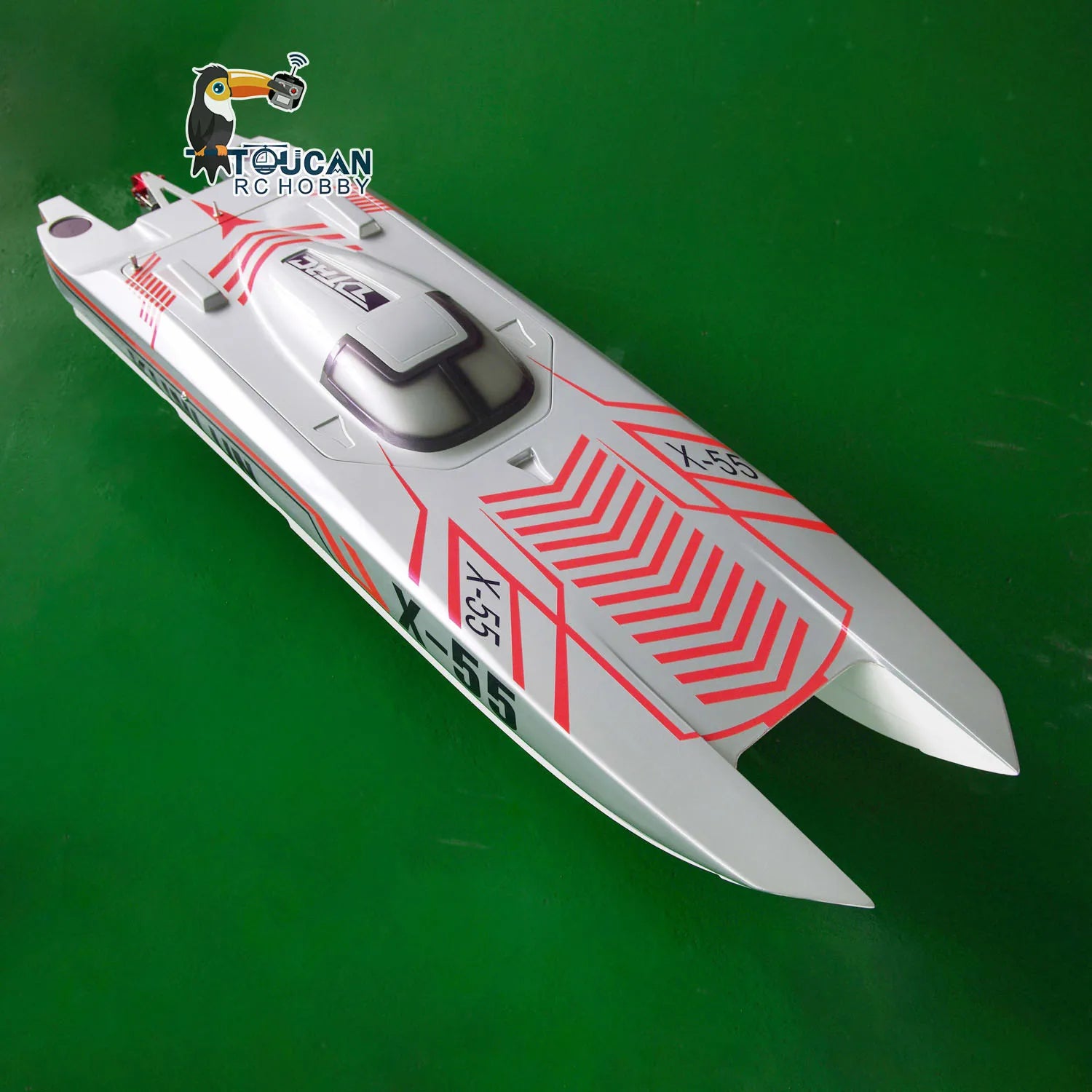 110km/h RC Boat DTRC X55 Remote Control High-speed Racing Boats Waterproof Ready to Run Model for Adults THZH1594