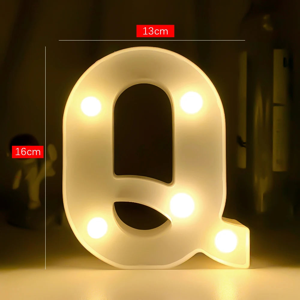 Creative Luminous Digital Number Letter Light AAA Battery Powered Lamp Night Light for Christmas Wedding Birthday Party Decor
