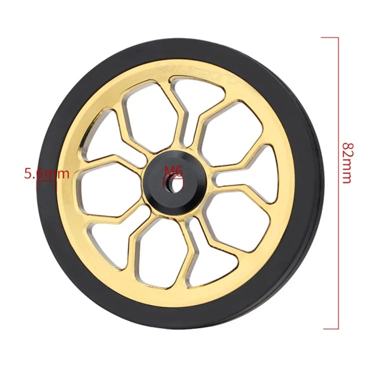 Liteproelite Bike Easy Wheel Large 82mm Spider Shape Easy Wheels Enlarged Modified Bearing Rolling Wheel For Brompton Bicycle