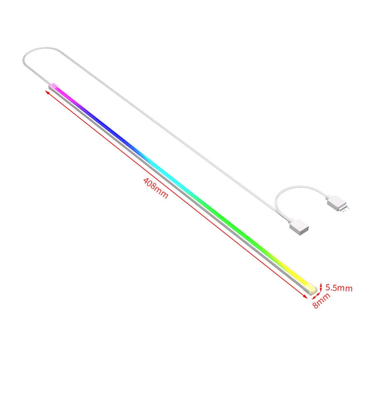 5V 3PIN ARGB LED Light Bar Colorful Atmosphere 40cm 3M Adhesive backing Flexible DIY Lamp Strip for PC Computer Case Chassis