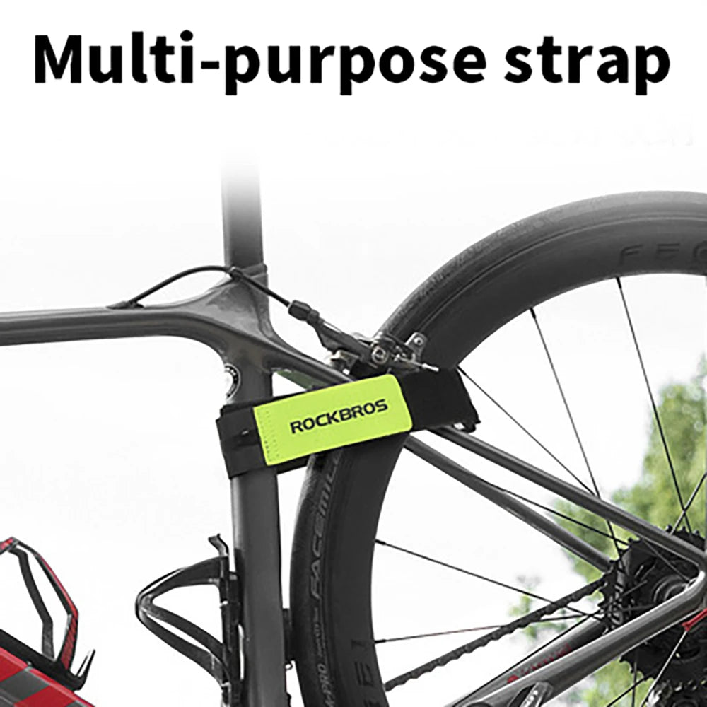 ROCKBROS Bicycle Velcro Strap Super Load-Bearing Anti-Slip Retractable Bike Luggage Sports Equipment Car Storage Strap 바테잎