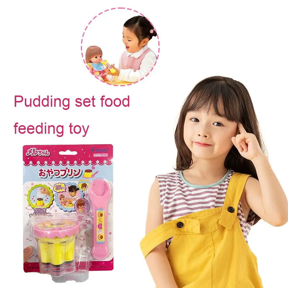 Food Feeding Pudding Feeding Toy Desktop Ornament Cute Pink Jelly Strawberry Pudding Set Ornaments Models For Kids Girls 2025