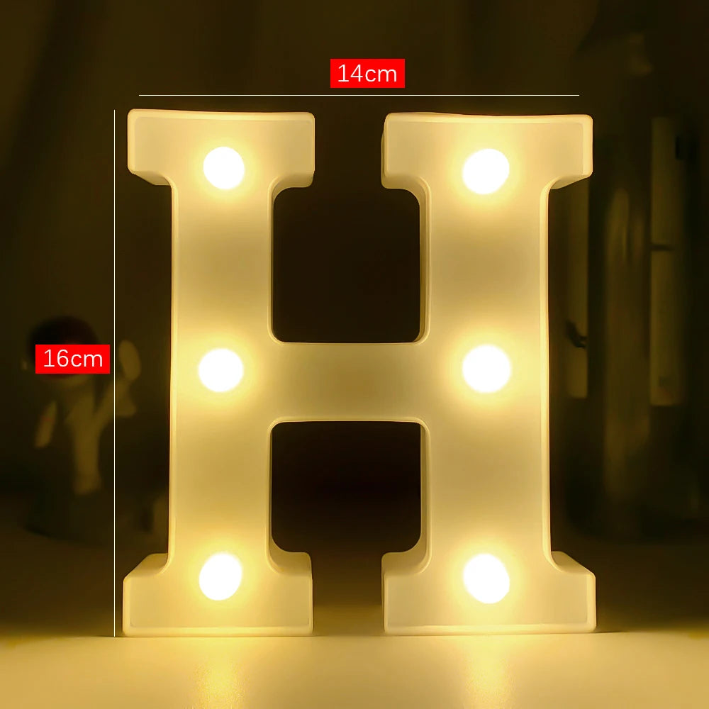 Creative Luminous Digital Number Letter Light AAA Battery Powered Lamp Night Light for Christmas Wedding Birthday Party Decor