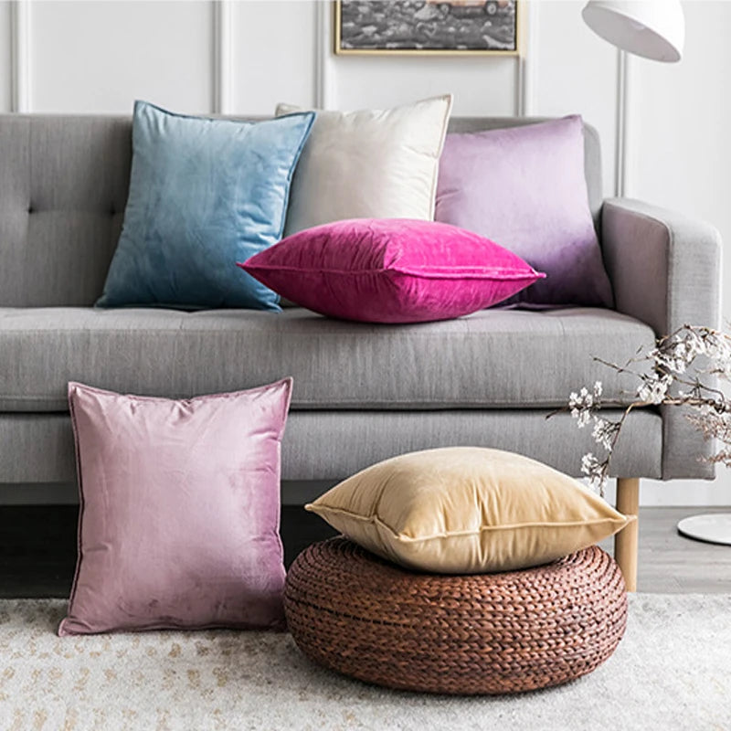 50*50/60*60High Quality Velvet Cushion Cover Bed Pillow Case For Sofa Car Housse De Coussin Decorative Pillows Nordic Home Decor