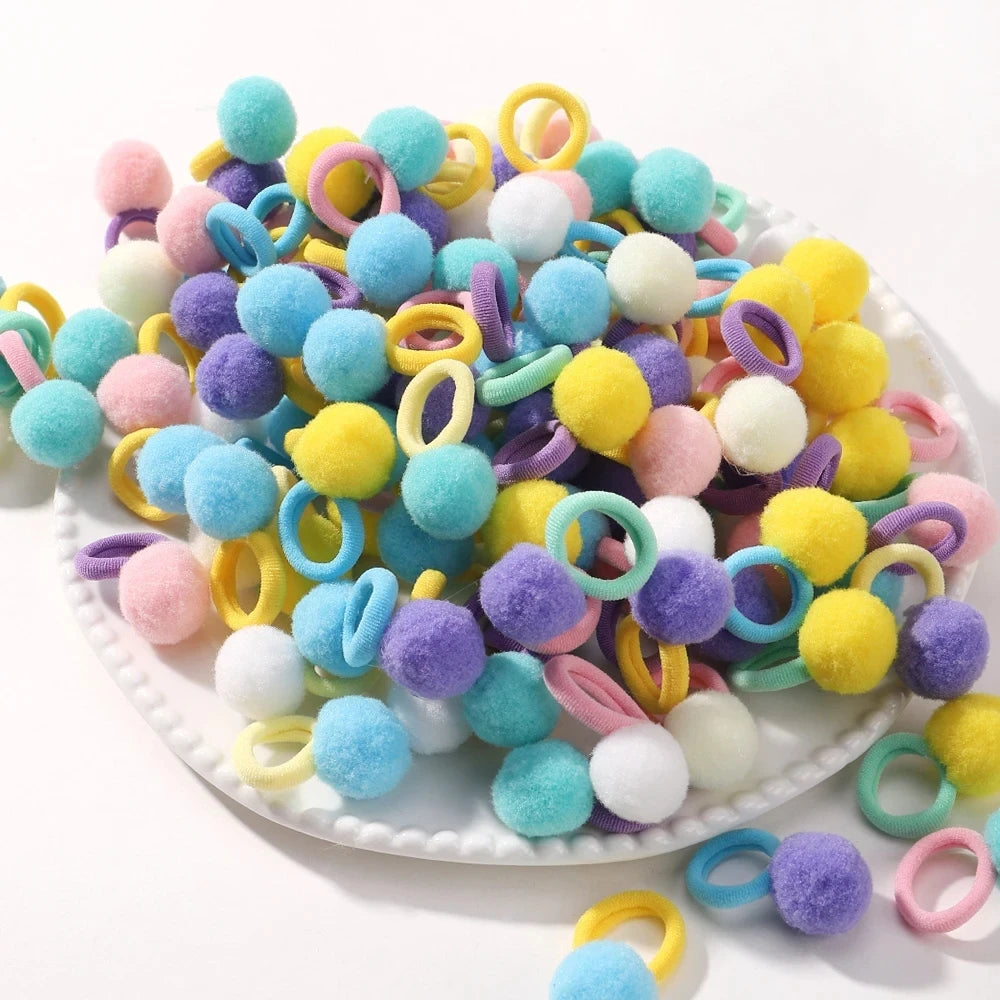 20pcs/lot Kids Elastic Hair Bands Girls Rubber Band For Children Sweets Scrunchie Hair Ties Cute Baby Hair Accessories