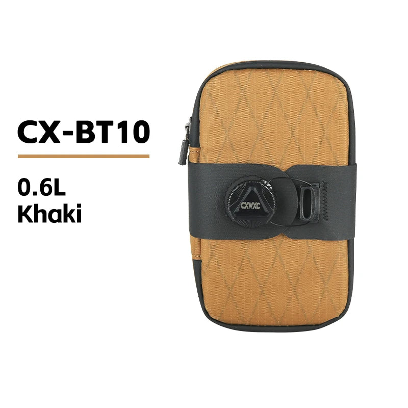 CXWXC Mini Bicycle Saddle Bag 0.6L Lightweight Small MTB Road Bike Tail Bag Portable Multi function boa Lockable Cycling Bag