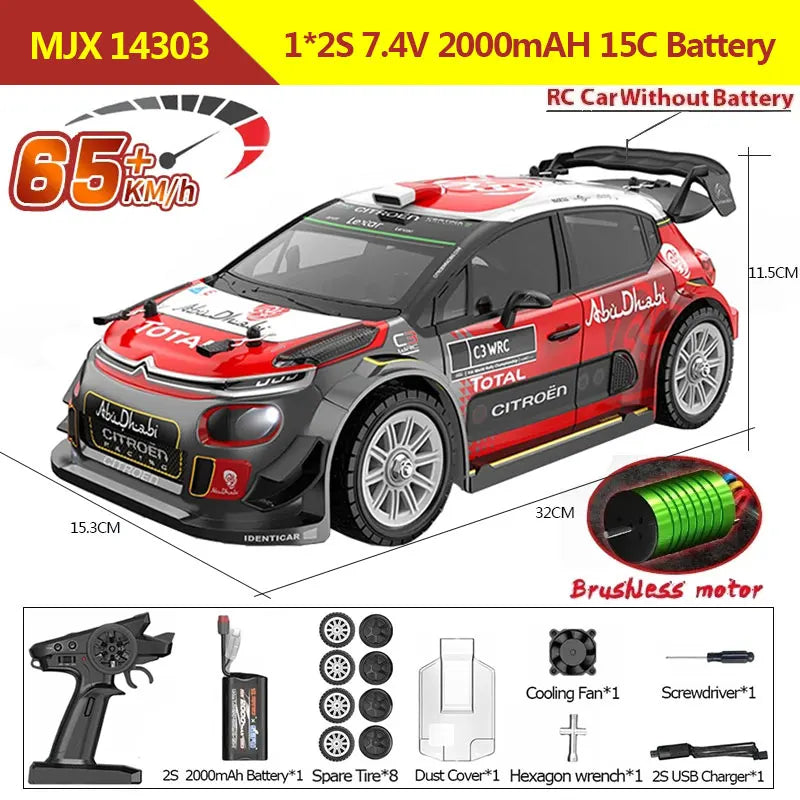 Hyper Go MJX 14301 14302 14303 1/14 4WD RC Car 65km/h Brushless 2.4G Remote Control Car Off-road High Speed RC Cars Truck Toy