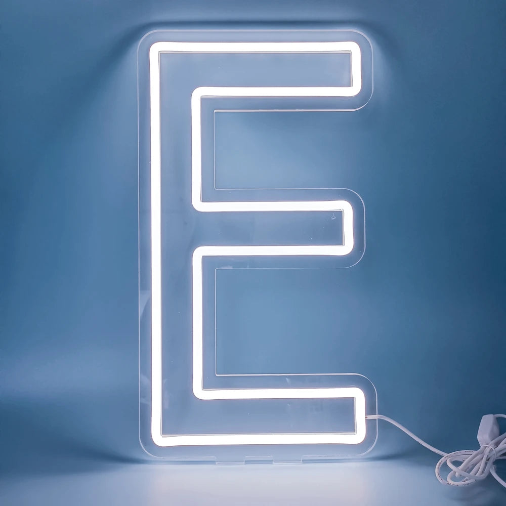 45cm High Stand-Up Neon Letter Sign USB Plug-In Night Light Sweet Alphabet for Wedding Birthday Home Bar Festival Decor