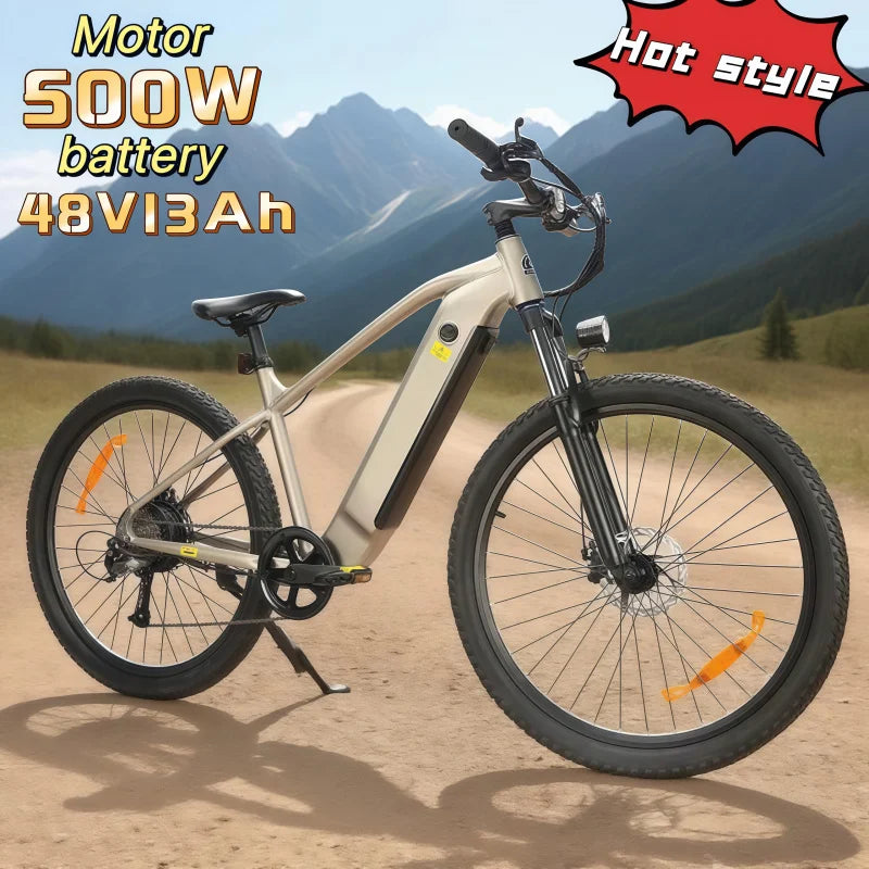26-inch ebike7 speed 500W high efficiency motor 48V13AH energy-saving battery mountain wide tire off-road