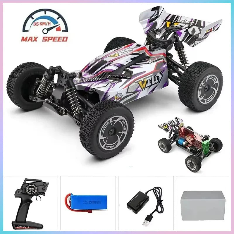 75 KM/H WLtoys 124016 V8 RC Car Brushless 4WD Electric High Speed Off-Road Remote Control Drift Rc Cars for Adults Toys