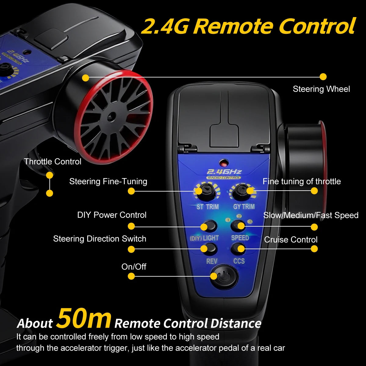 Original Wltoys 244016 RC Car 2WD Electric Racing Car With Gyroscope Full-Scale 25Km/h RC Drift Cars For Kids Adults Christmas