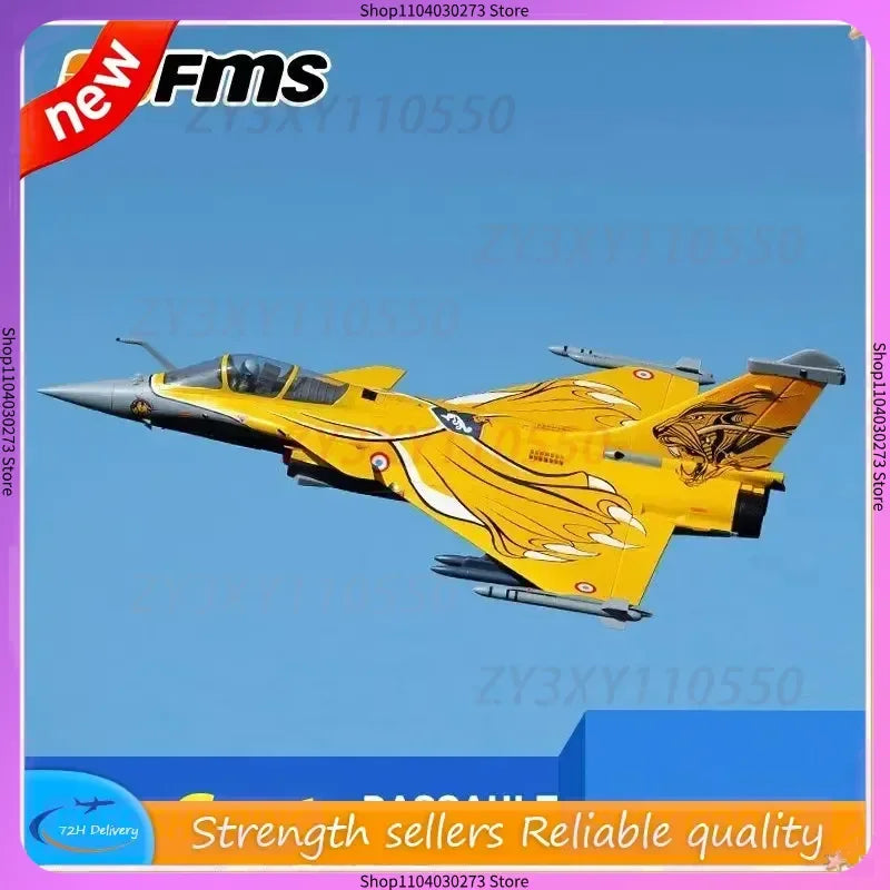 FMS 80mm French Rafale Fighter RC Plane 1/10 Scale Brushless Motor Remote Control Fixed Wing Model PNP/Semi-Assembled