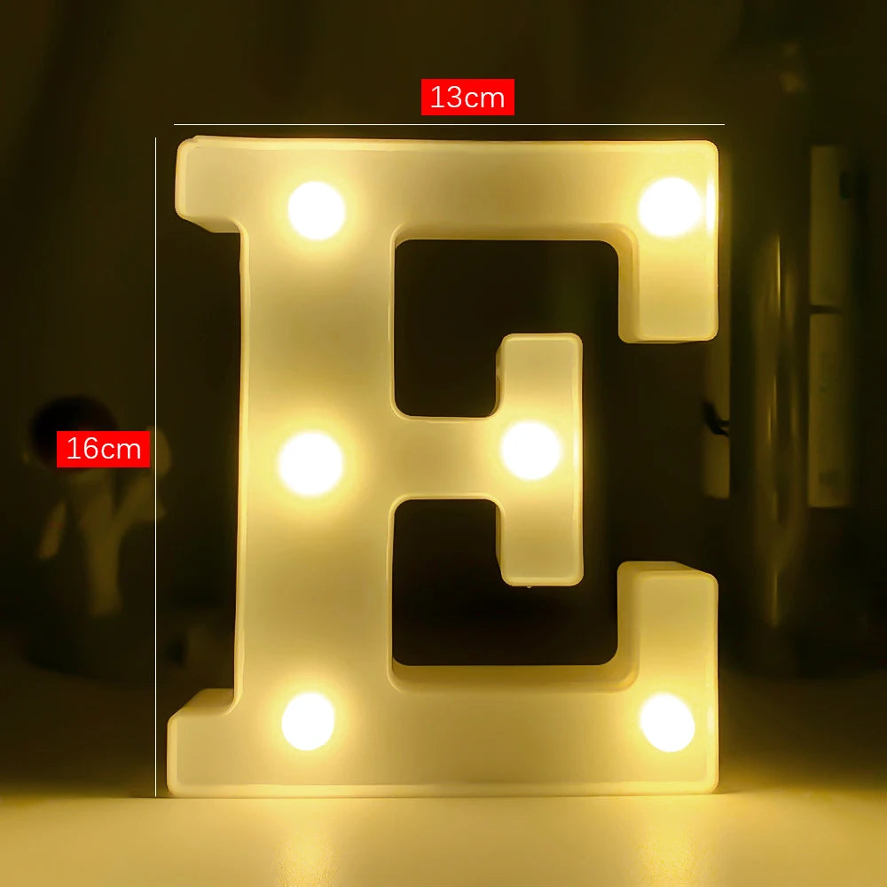 Creative Luminous Digital Number Letter Light AAA Battery Powered Lamp Night Light for Christmas Wedding Birthday Party Decor