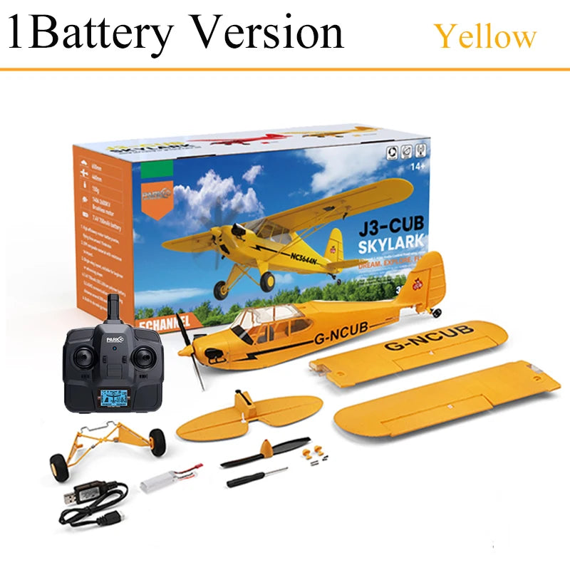 Hot Sale RC Plane RTF 2.4G Brushless Motor 3D/6G Remote Control Airplane Wltoys A160 Upgraded J3-CUB Ready To Fly