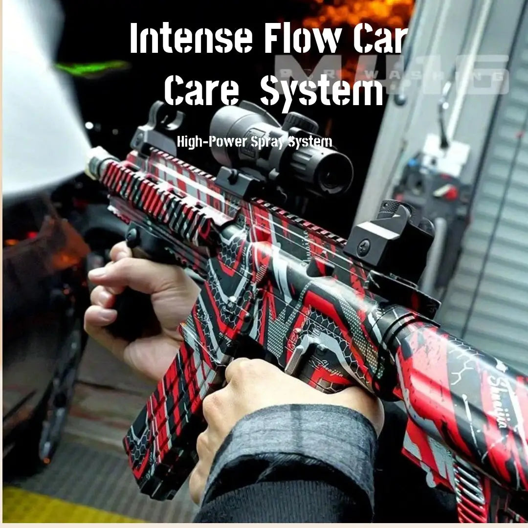 Various Sprinkler Heads Car Wash Water Gun M416 Style Fun Outdoor Cleaning Blaster High Pressure Spray Cool Gifts For Adults