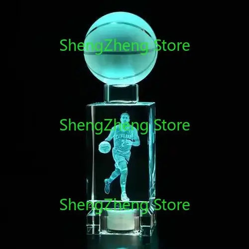 USB Charging NBA Star Birthday Gift Boys Give Classmates And Boyfriends Creative Crystal Basketball Practical Souvenir Ornaments