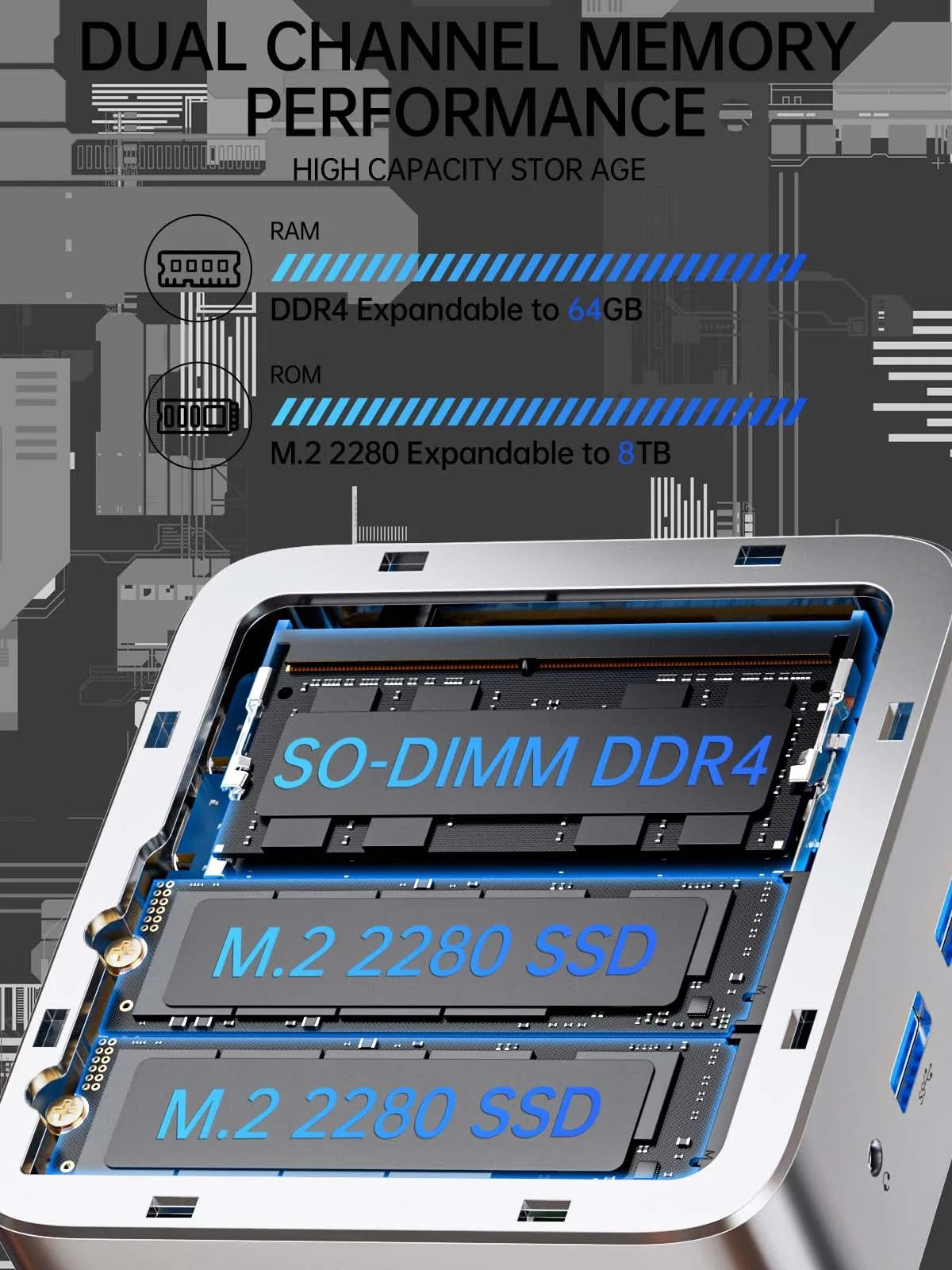 GMKtec G10 Mini PC AMD Ryzen 5 3500U 16GB DDR4 500GB SSD NVME Wifi5 BT5.0 Windows 11 Triple Display Desktop DIY Gamer Computer