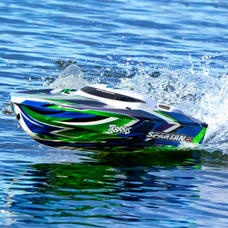 Traxxa Spartan Sr Sparta 1/10 Simulation Remote Control Electric Brushless Self Flipping Speedboat Model 103076-4/Trailer 10350