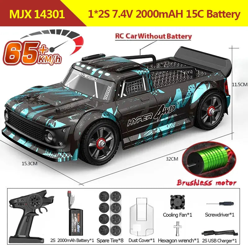 Hyper Go MJX 14301 14302 14303 1/14 4WD RC Car 65km/h Brushless 2.4G Remote Control Car Off-road High Speed RC Cars Truck Toy