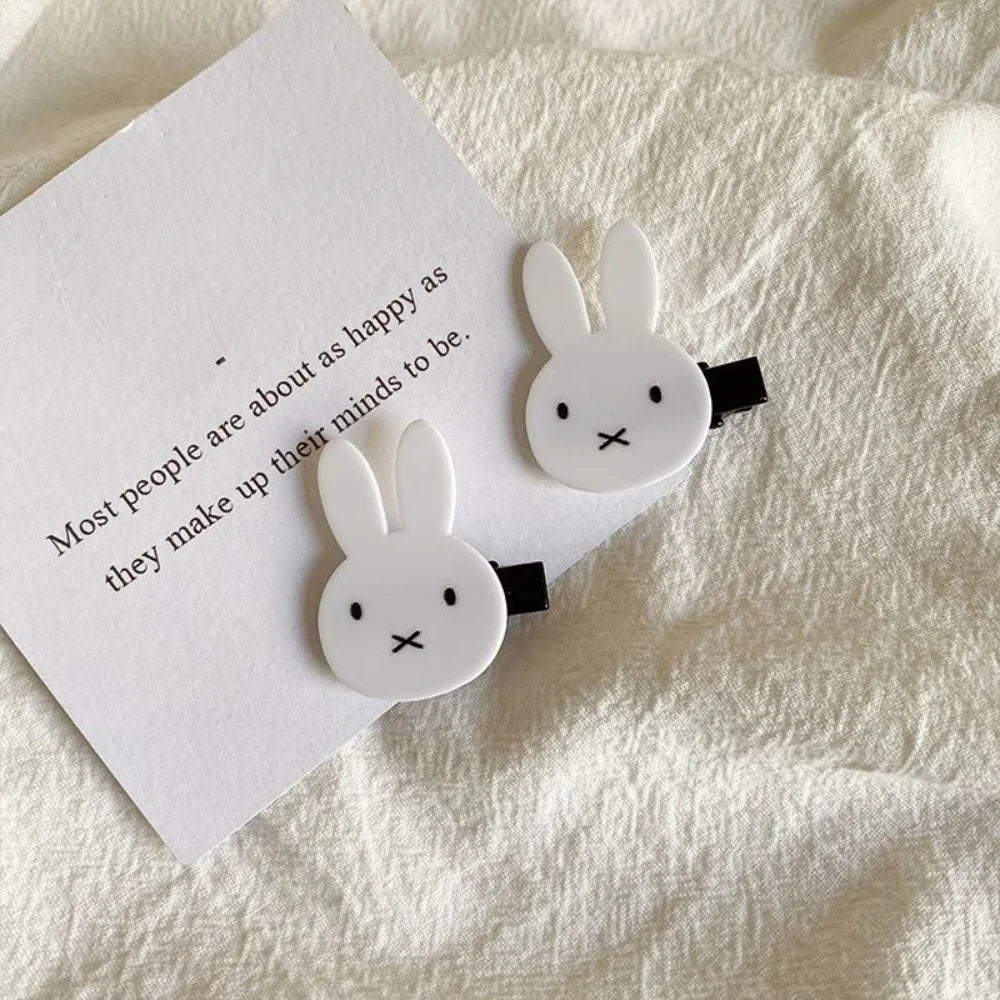 Cute Miffy Kawaii Ins Hair Decoration Clip Princess Bangs Clips Sweet Cool Rabbit Y2K Personality Headwear Student Girl Gifts