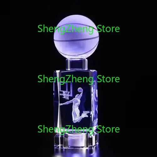 USB Charging NBA Star Birthday Gift Boys Give Classmates And Boyfriends Creative Crystal Basketball Practical Souvenir Ornaments