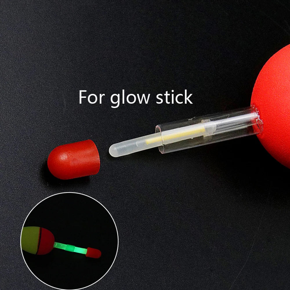 5Pcs EVA Luminous Fishing Night Floats Light Stick Foam Plastic Bobber for Sea Rock Fishing Striking Float Accessories 10-100g