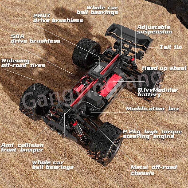 SG116 9522PRO 85KM/H High Speed ​​RC Car Brushless 4WD Off-Road Drift Remote Control Car 1:16 Professional Racing Cars vs SG116MAX