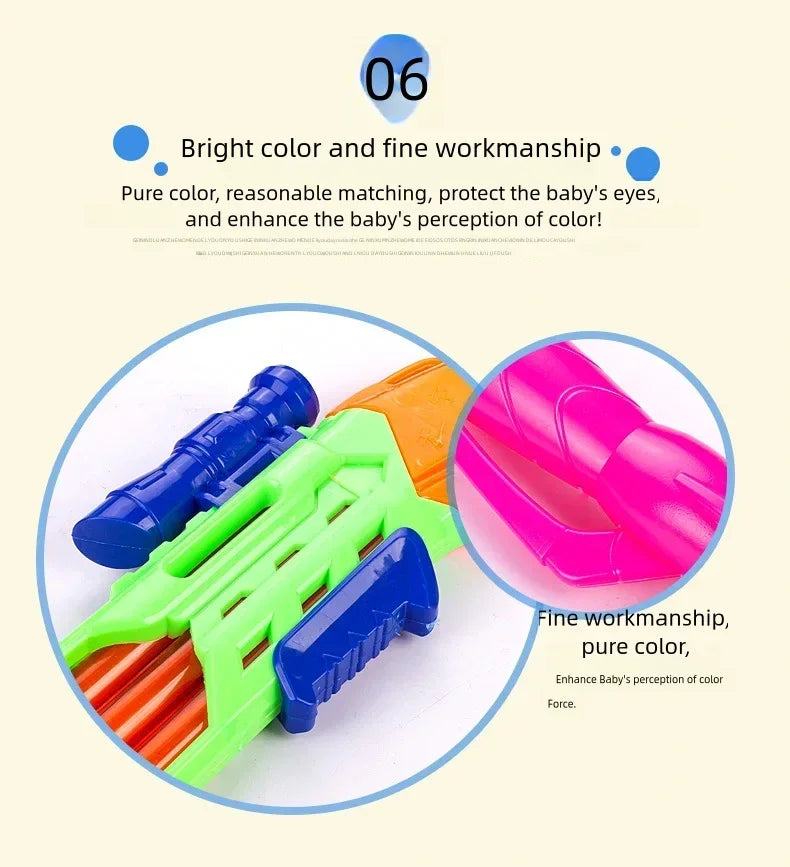 Water Guns for Kids Outdoor Fun Summer Pulling Type Water Swim Sprayer Toy Beach Double-Tube Water Outlet Water Shooter Toys