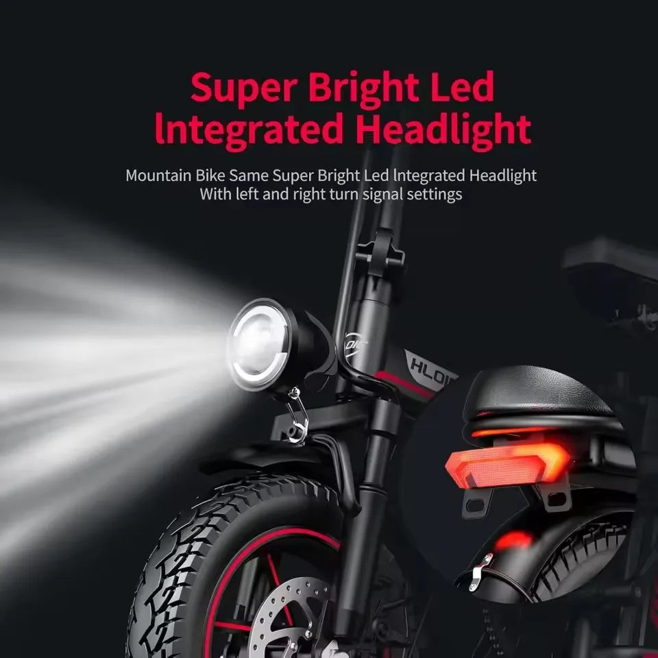 Folding Electric Bike for Adults, 500W Motor, 25MPH Max Speed Ebikes, 48V 17AH Removable Battery, Up to 42 Miles, 14" Fat Tire