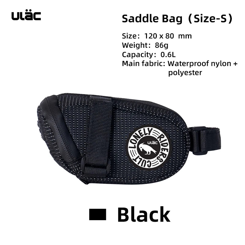 ULAC Cycling Seat Bag 0.6/1/1.3L Multi-color Bicycle Saddle Bag Waterproof MTB Road Bike Repair Tools Bag Tail Pack Accessories
