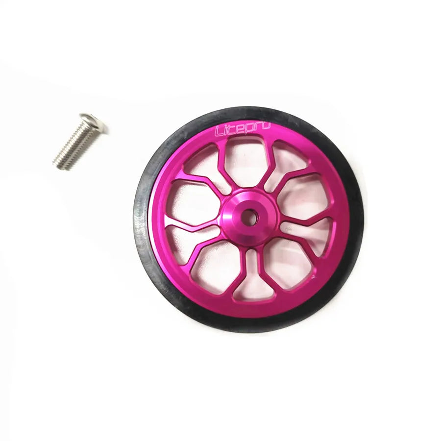 Liteproelite Bike Easy Wheel Large 82mm Spider Shape Easy Wheels Enlarged Modified Bearing Rolling Wheel For Brompton Bicycle