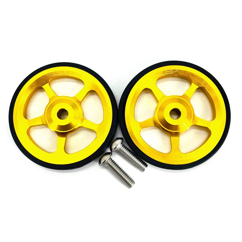 Litepro Easywheel & Extension Rod For Brompton Folding Bike Rear Cargo Rack Bearing Easy Wheel Telescopic Bar Aluminum Alloy